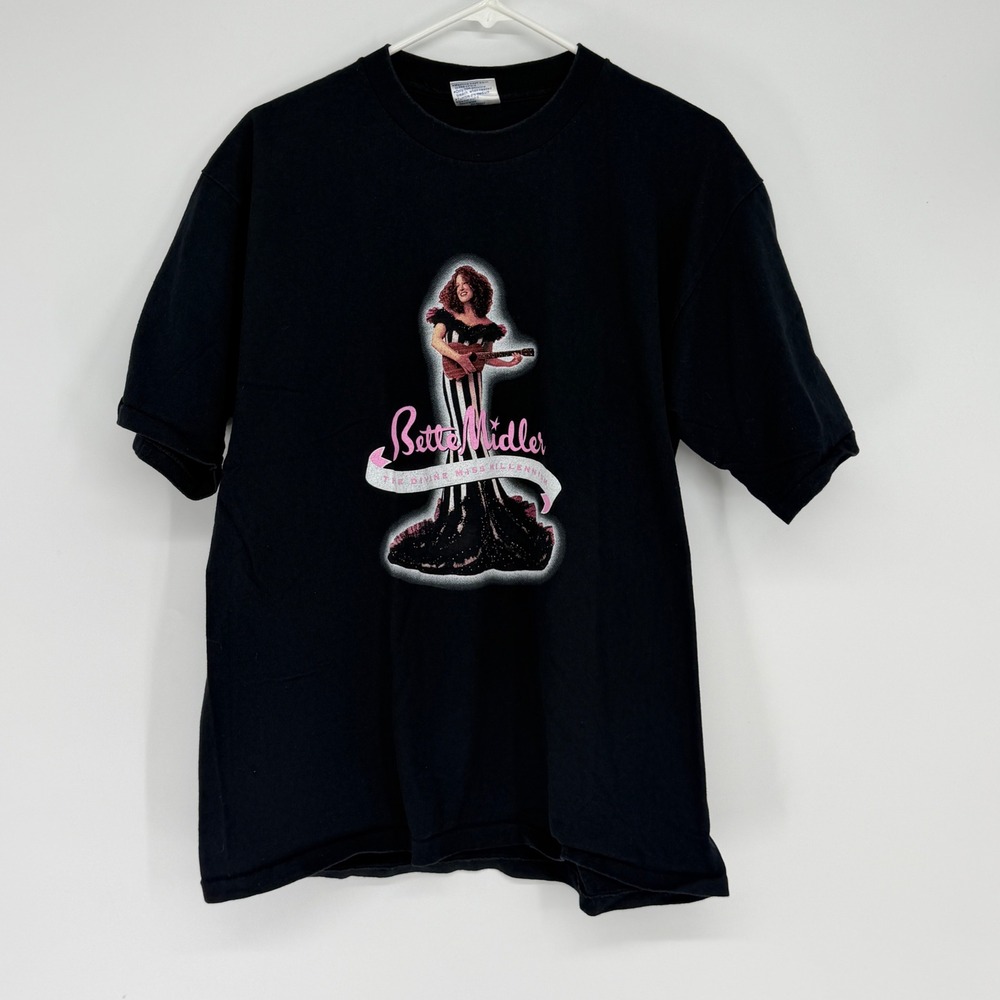 Bette Midler‎ The Divine Miss Millennium Tour Shirt Black All Sport Mens Large